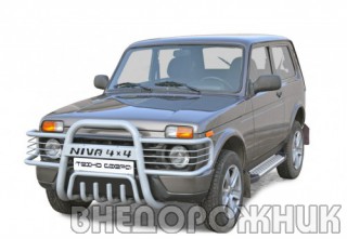 Дуга передняя «Нива 4х4 с ушами» с доп. защитой двигателя d63,5 Lada 4x4 Urban