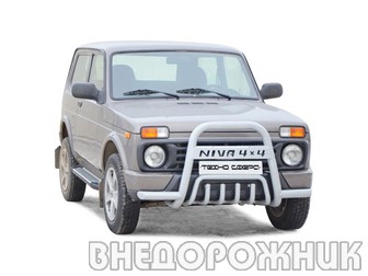 Дуга передняя «Нива 4х4» с усами и доп. защитой двигателя d63,5, Lada 4x4 Urban