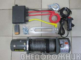 Лебёдка электрическая Electric Winch-12000 (5443 кг.) с кевларовым тросом