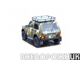 Бампер задний силовой с ТСУ (фаркопом) URBAN 4x4 и 21214 Нива