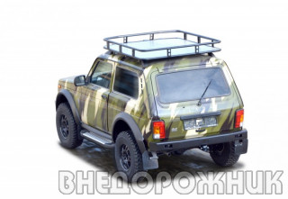 Бампер задний силовой с ТСУ (фаркопом) URBAN 4x4 и 21214 Нива