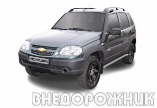 Защита порогов усиленная «Труба» d60 Chevrolet NIVA RS