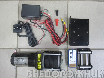 Лебёдка электрическая Electric Winch-3000 (1361 кг.) с кевларовым тросом