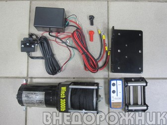 Лебёдка электрическая Electric Winch-3000 (1361 кг.) с кевларовым тросом
