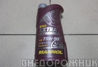 Масло трансмисионное Mannol 75w90 GL-5 1л