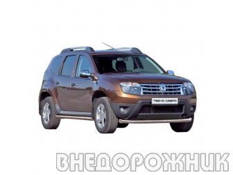 Защита ПЕРЕДА «Труба» d63,5 RENAULT DUSTER НЕРЖ