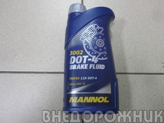 Жидкость тормозная  Mannol DOT-4 (1л)