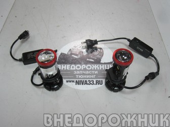 Лампа светодиодная с линзой H4 45w,d36мм (к-кт 2 шт.) Нива 21213,21214,Урбан,Legend