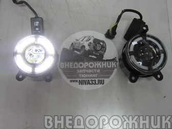 Фары противотуманные ВАЗ 2123 н.о. с 2009 лазерные с неоновым ДХО (к-кт 2 шт)