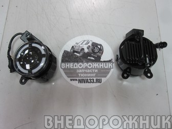 Фары противотуманные ВАЗ 2123 н.о. с 2009 лазерные с неоновым ДХО (к-кт 2 шт)