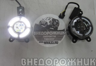 Фары противотуманные ВАЗ 2123 н.о. с 2009 лазерные с неоновым ДХО (к-кт 2 шт)