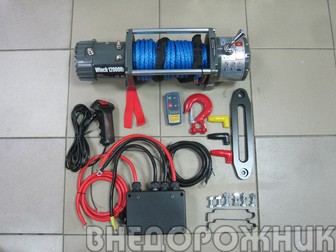Лебёдка электрическая Electric Winch-12000 (5443 кг.) синтетика с моносоленоидом
