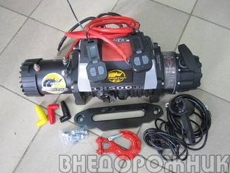 Лебёдка электрическая PRO&TOP 12500 (5670 кг.) синтетика на сальниках с моносоленоидом