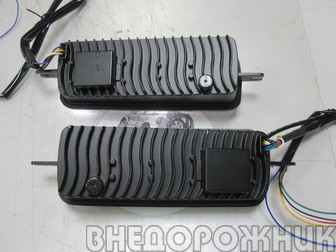 Подфарники ВАЗ 21214,Лада Урбан с яркими линзами ближн+дальн с ДХО (к-кт 2 шт.) стиль БМВ