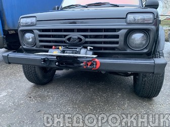 Кронштейн лебёдки в штатный бампер Нива 2121,21214