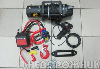 Лебёдка электрическая PRO&TOP 8000 (3626 кг.) синтетика на сальниках с моносоленоидом