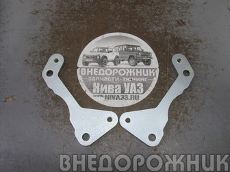 Пластины (планшайбы) для установки передних дисковых тормозов на Ниву под суппорт ГАЗель (к-кт)