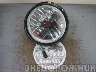 Фара ВАЗ 21213,21214 (в сборе с плостким стеклом и лампой-минилинзой)
