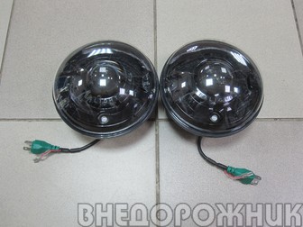 Фары головного света светодиодные ВАЗ 21214 модульная BI-Led линза 68/72W 5500K с дхо