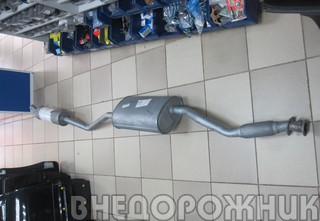 Глушитель УАЗ-3163 "Патриот" ЕВРО-4 с резонатором (2 бака) до 2017г