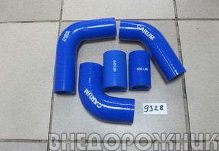 Патрубки радиатора УАЗ 100 л.с. (к-кт 5шт) силикон